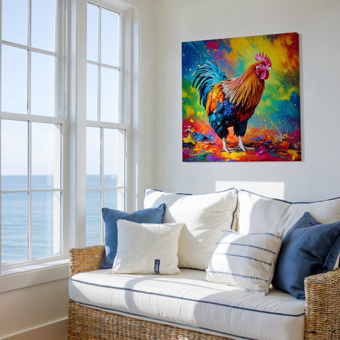 Ricky the Cockerel Art Canvas